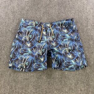 Thorsun Luxury Blue Palm Tree Print Swim Trunks Mens 32 Board Shorts Surf Beach
